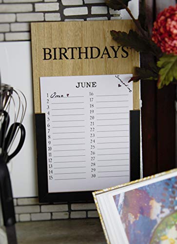 Natuurtempel verjaardagskalender jaaronafhankelijk | eeuwige wandkalender voor verjaardagen in vintage retro & shabby… - Image 6