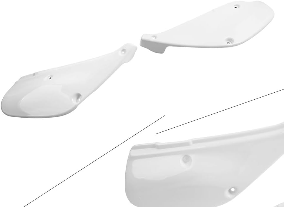 Cngoat41 2 Pcs ABS Gas Tank Protectors Lower Tank Trim Covers Glossy White For Honda XR100R 1988-2000, For Honda XR80R 1988-2000