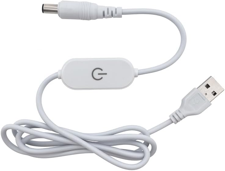 LED Strip Touch Sensor Controller, Inline DC 5V-24V Dimmer Switch Cable Compatible with Flexible Tape Lights (DC Jack Connectors)