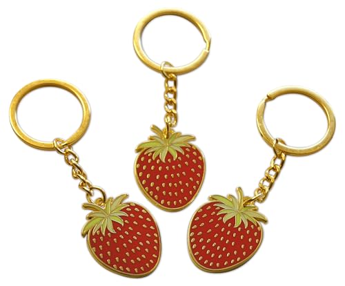 Novel Merk Fruits & Summer Enamel Keychain with Key Ring