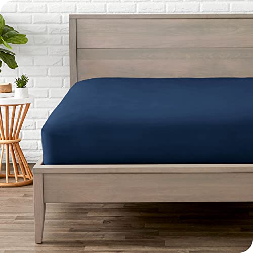 Bare Home Fitted Bottom Sheet Small Double Size, Premium 1800 Ultra-Soft Microfibre Sheet, Wrinkle Free, Deep Pocket