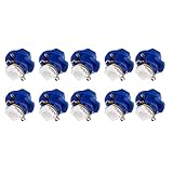 cciyu (Total of 10 Pcs Car T5 B8.4D 5050 1SMD Purple Blue LED Lamps Dashboard Side Indicator Lights