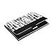 Mixture of Black and White Watercolor Paint Brushes Strokes Business Card Holder Leather, Slim Credit Card Case Stainless Steel Wallet for Women and Men Unisex Business Card Holder