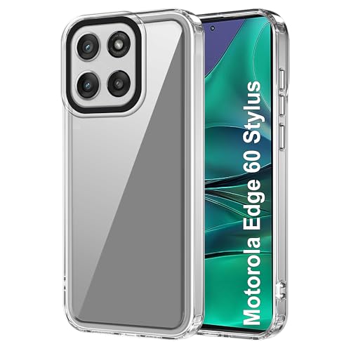 Image of Zapcase Back Case Cover for Motorola Edge 60 Stylus | Compatible for Motorola Edge 60 Stylus Back Cover | Case Cover with Camera Protection | (TPU + PC | Transparent)