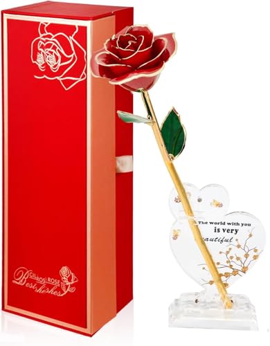 Strenge 24k Gold Dipped Real Rose- Long Stem 24k Foreve