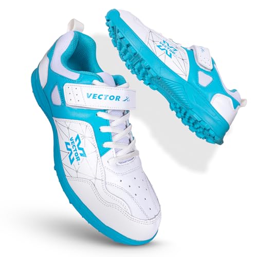 Image of Vector X Bouncer 2.0 Cricket Shoes for Men's - Fast Strap Sporty Synthetic Upper & Mesh | PVC Sole Stud, Lightweight, Comfort & Durability Shoe for All-Round Performance