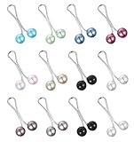 12 Stück Hijab Nadeln, Hijab Pins Perlen-Sicherheitsnadeln für Damen Kopftuch & Schalnadeln, Muslim Schmuckzubehör (Farbe)