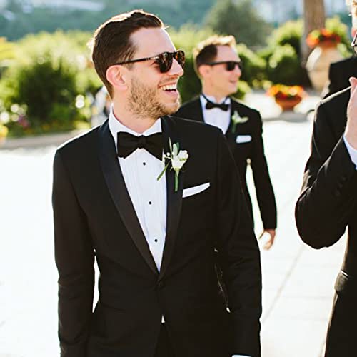 Tripome 2 Pcs Men's Classic Pre-Tied Bow Ties For Men Kids Boys Adjustable Bowtie For Wedding Party Celebrations (Black-2 Pack, L-Adults) #TOP5