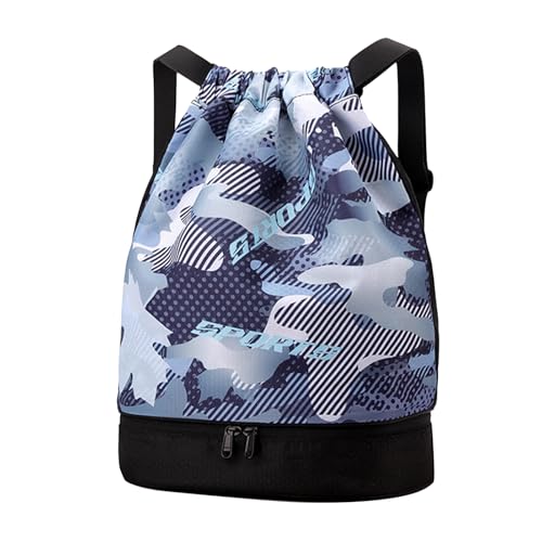 Bolsa de lona para gimnasio, espaciosa bolsa de hombro para entrenamiento, compartimento para zapatos, resistente y ligera para llevar objetos personales, deportes, natación, baloncesto, tenis