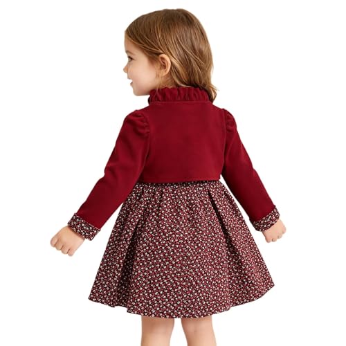 Robe avec veste d'extérieur bébé fille pour habillage facile