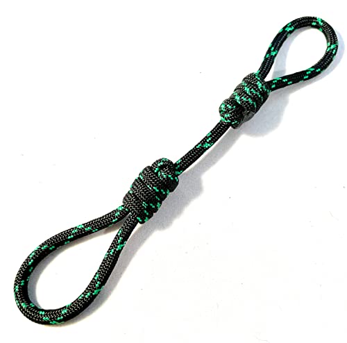 Archery Finger Sling Adjustable for Barebow Recurve Longbow Traditional Archery Finger Sling (Black/Kelly Green)