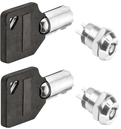 cyclingcolors 2x llaves de apertura de emergencia N° 102 + 2x cerraduras cilindros Cajas fuertesde maletero fuerte para todas partes, llave de gabinete cilindro