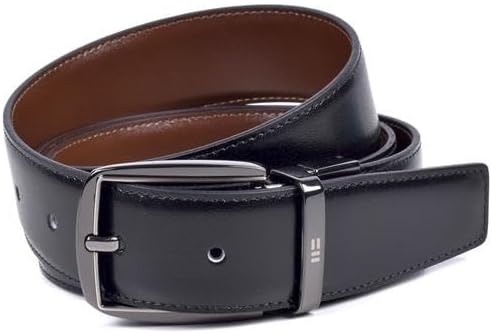 MIGUEL BELLIDO CINTURON de Vestir Reversible Negro-Cuero