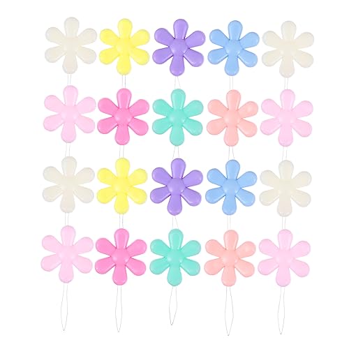 FONDOTIN 20Pcs Portable Needle Threader Tool for Sewing Knitting Quilting Embroidery Flexible Wire Loop for Easy Needle Eye Insertion for Hand Machine Use