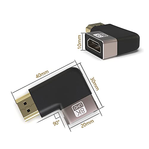 VMOJO 8K HDMI 2.1 Extender Adapter, Durable 90 Degree Left Angle Male to Female Coupler, 48Gbps, Supports 8K@60Hz - Image 3
