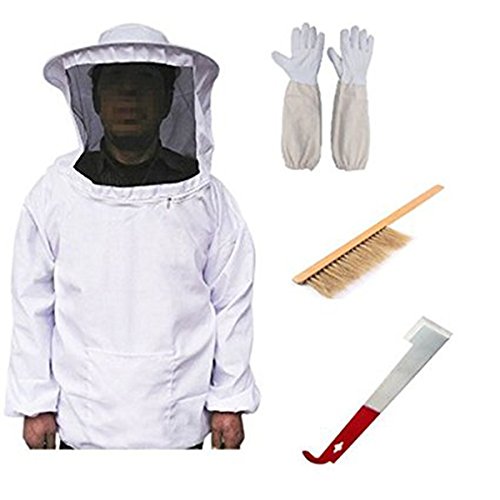 Yardwe Beekeeper Suit Jacket Guanti Hat with Veil