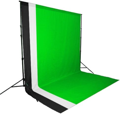 Linco Lincostore 3 pcs Muslin Background Support Kit 3 Softbox Photo Video Lighting Studio Set Kit-9x10 feet Backdrop Stand/Removable, Zoomable, Bulb-Protective Softbox
