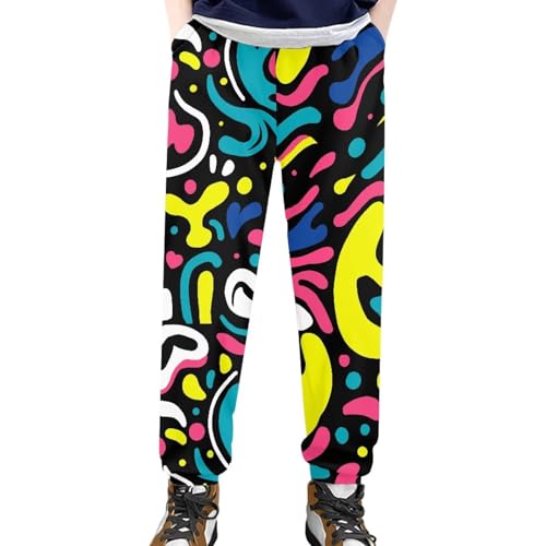 Boys Jogger Pants Girls Sports Sweatpants Kids 4-15T Lightweight Hiking Pants Cute Graphic Casual Activewear