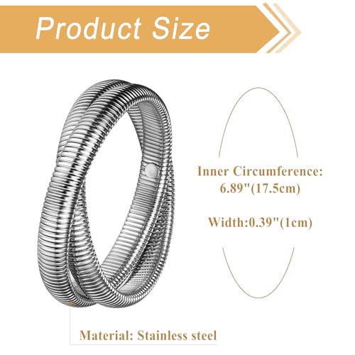 Bracelet serpent double couche plaqué or 18k chic - 4