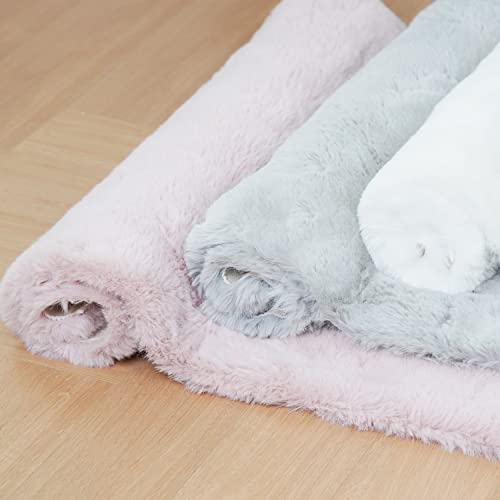 Ghouse Ultra Soft Faux Rabbit Fur Rug 2X3, Machine Washable Area Rugs For Bedroom Fluffy Rugs For Living Room, No-Shedding Carpet Sheepskin Rug Grey #TOP6