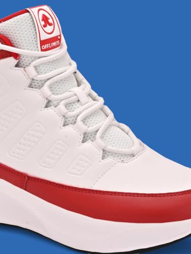 Image of OFF LIMITS Griffith Basketball Boots for Men | High-Top Lace-Up Shoes with Memory Foam Comfort & Durable Sole for Basketball Games, Practice Sessions, Campus Wear & Streetwear