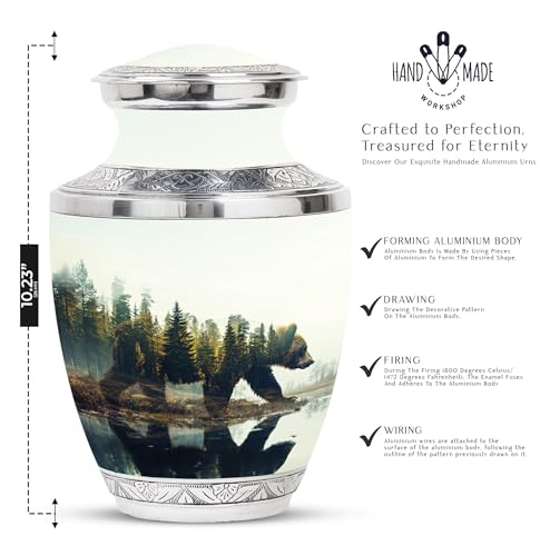 Image of Bear Urn - Cremation Urn for Human Ashes Adult Man and Women - Funeral Urn (10 Inch, Pack of 1)