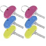 XineYuor 6er-Set Schlüsseldrehhilfen - Ergonomische Schlüsselverlängerung & Drehhilfe für Senioren, Menschen mit Arthritis, Rheuma - Ideal als Alltagshelfer & Geschenk - Inkl,6 Schlüsselanhänger