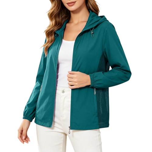 Veste estivale à capuche pour femmes en maille respirante