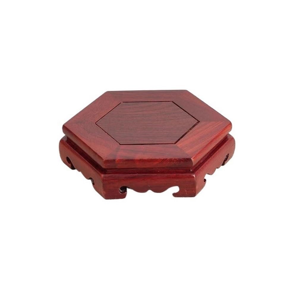 V2t9R4m7 Bonsai pot stand Hexagonal Stool Rosewood Bonsai Base, Display Pedestal for Flowerpot Tea Service Bonsai display stand