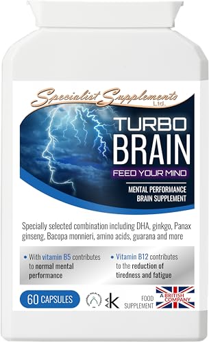 Specialist Supplements Turbo Brain (Mental Performance Brain Supplement), 60 Capsules