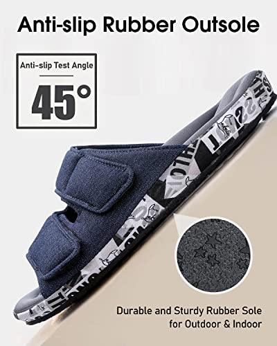 Corifei House Slippers For Men Adjustable With Arch Support Memory Foam Slip On House Shoes Indoor Outdoor #TOP6