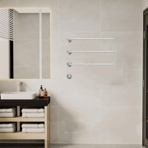 Sèche-serviettes électrique mural noir en acier inoxydable avec écran tactile - 2
