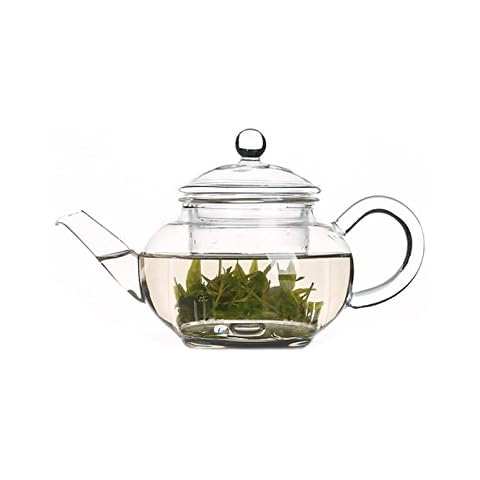 GOLDBEARUK Clear Glass Teapot with Glass Infuser - Small 250ml Cover
