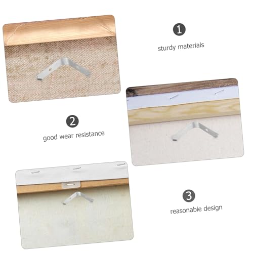 Image of ORFOFE 50pcs Spring Clips for Picture Frames Convenient and Lightweight Photo Frame Hardware Invisible Fixation for Easy Installation and Removal for Hanging Artwork and Photos