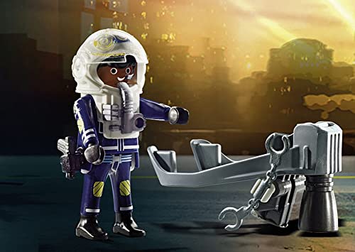 PLAYMOBIL City Action 70782 Polizei-Jetpack: Festnahme des Kunsträubers, Schwimmfähig, Spielzeug für Kinder ab 5 Jahren – Bild 7