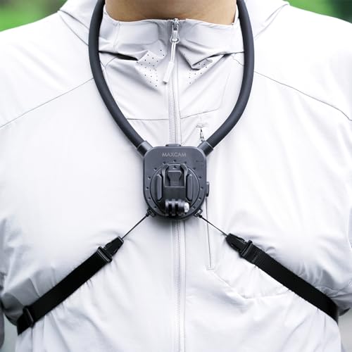Image of MAXCAM Neck Mount Compatible with DJI Osmo Pocket 3, Solid Aluminum Ring Cycling Fishing First Person Perspective Shooting vlog.