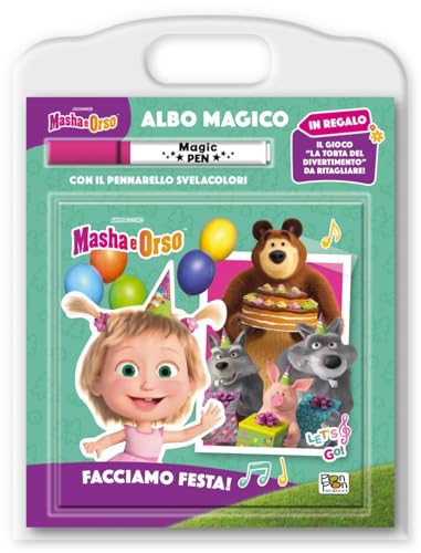 Facciamo festa! Masha e Orso. Albo magico. Ediz. a colori. Con pennarello svelacolori