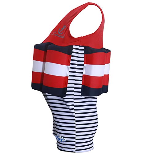 Image of Toddler Kids One-Piece Float Swimsuit with Adjustable Buoyancy UPF 50+ Sun Protection for Beach Pool Boys Girls