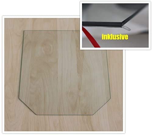 Kaminofen Glasplatte Sechseck 120x60 Cm - Hitzebeständiges Sicherheitsglas Für Böden