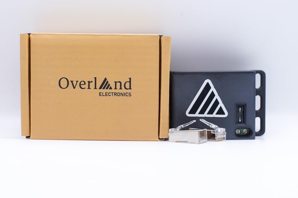 Overland 150W GigE Passive PoE Injector with Starlink Dishy Pinout for RVs, Trailers, Vehicles and Boats, 48V-56V, 150W, 3A