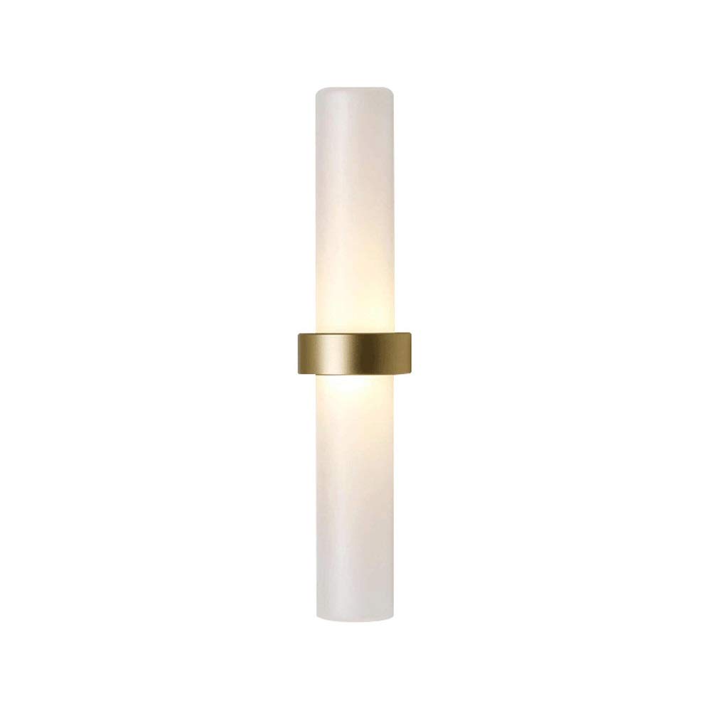 CWCQGH Wall Sconces, Modern Wall Lamp Frosted Glass Tube Lampshade Wall Light Bedside Reading Luminaire Lighting G4 Light Source Round Sconce Lighting Fixture [Energy Class A+]