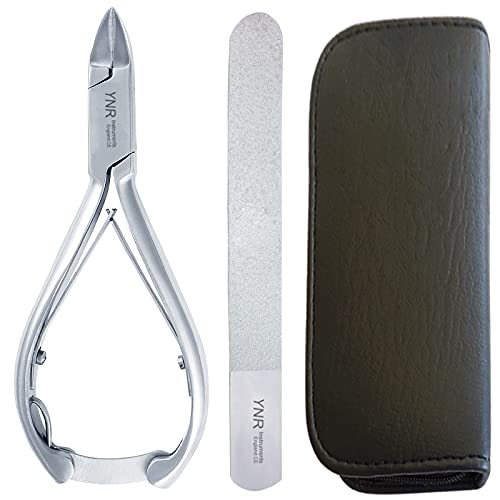 YNR Professional Toe Nail Clippers Nippers Cutters - Chiropody Heavy Duty Thick - Files