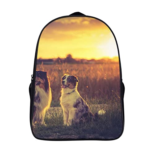 Sac à dos berger australien pour collège et lycée dimensions 40x28x16cm style ado