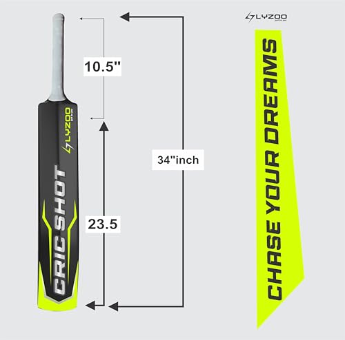 Image of LYZOO CRIC Shot Full Size Plastic bat Tennis Cricket bat Turf Tennis bat | Lightweight Fiber | Hard Plastic Bats | Tournament Plastic Cricket | Standard Size Cricket Bats