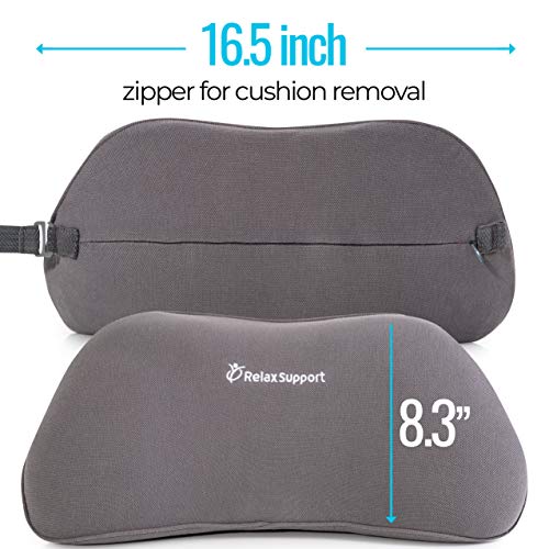 Relax Support Rs1 Lumbar Support Pillow - Office Chair Back Support - Chair Cushion For Back Pain Uses Arccontour Special Patented Technology Has Unique Lateral Convex Shape For A Pain Free Back… #TOP3