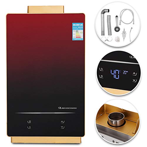 Happybuy Liquid Propane Gas Tankless Water Heater 36KW 3.2GPM 12L Touch Screen On