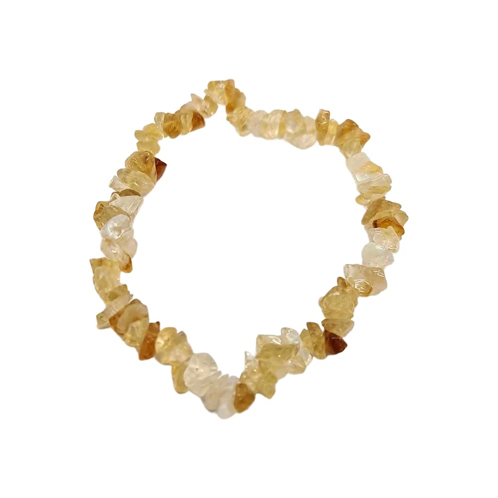 VIE Naturals Gemstone Chip Stretch Bracelet, Yellow Aventurine, One