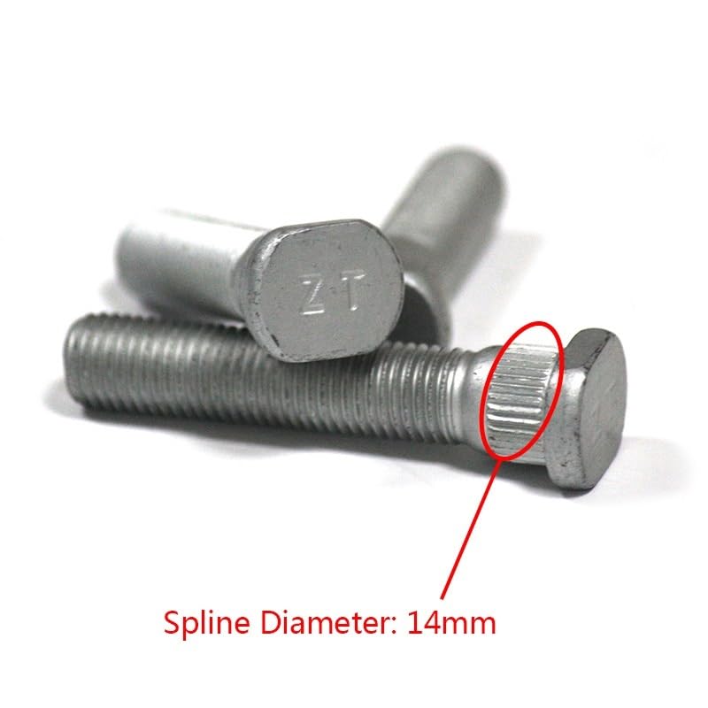 5/20Pieces Forged Wheel Hub Spline 14mm Bolt Screw 12x1.5 12x1.25 48/62/67/ 72mm Suit Fit Use for(5PCS 48mm,M12x1.5)
