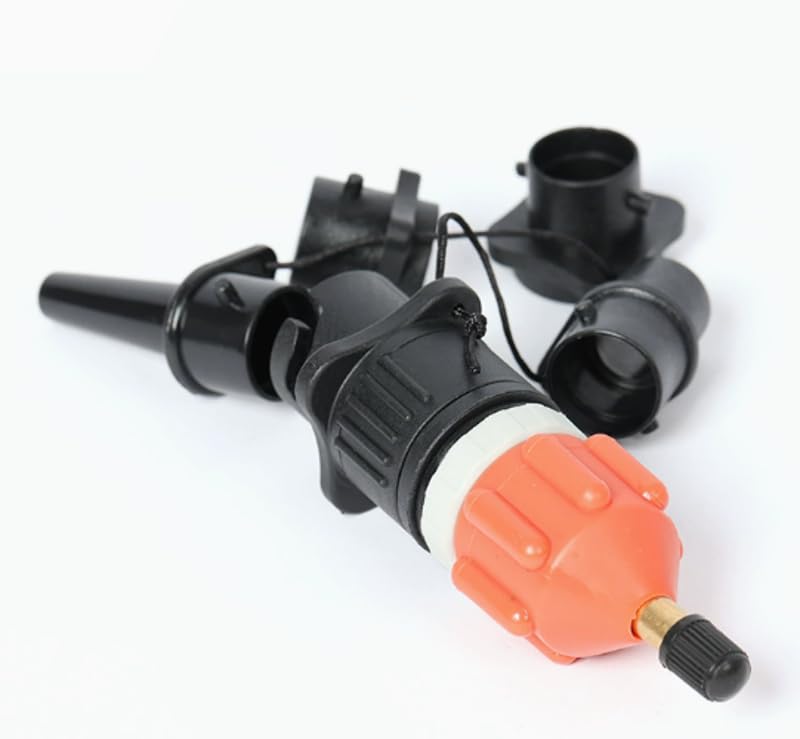 Adaptador de bomba SUP, convertidor de válvula de aire, convertidor de bomba de aire, adaptador de bomba de tabla de remo con 4 boquillas de válvula de aire, accesorio universal de válvula de aire