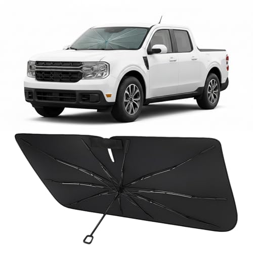 Image of Proadsy Custom Fit 2022-2026 Ford Maverick Windshield Sun Shade Umbrella | Advanced Ice Crystal Material, -54F Cooler, Zero-Gap Sunblock, Instant Setup & Foldable Design for Summer Parking, Daily Use